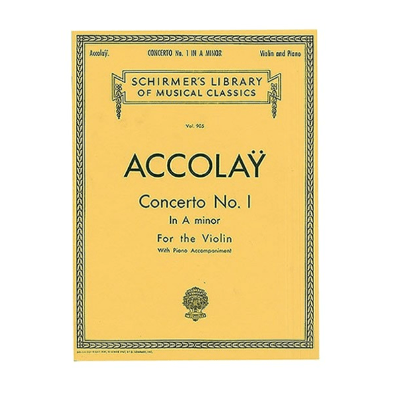 Accolay Violin Concerto No. 1 in A minor for Violin Student Concerto
