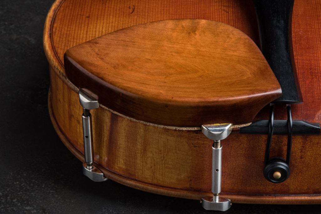 Bergonzi Boxwood Viola Chinrest w/ Nickel Barrels Potter Violins
