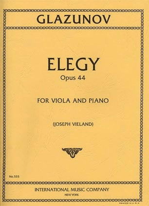 Glazunov Elegy for Viola and Piano Op. 44 Joseph Vieland Sonata
