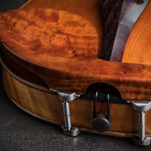 Alexander Accessories Guarneri Boxwood Chinrest Violin Viola Nickel Titanium Barrels