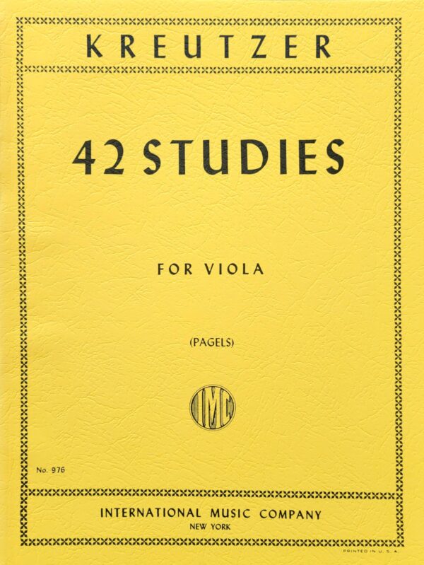 Kreutzer 42 Studies for Viola Pagels Technique and Etudes for Young Violists Viola students International Edition