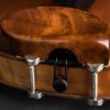 Mushroom Chinrest for Violin or Viola by Alexander Accessories with Nickel Barrels