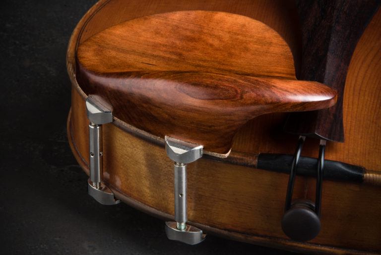 Stuber Boxwood Violin Chinrest w/ Nickel Barrels by Alexander