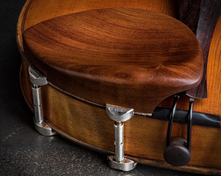 Teka Low Boxwood Viola Chinrest w/ Nickel Barrels Potter Violins
