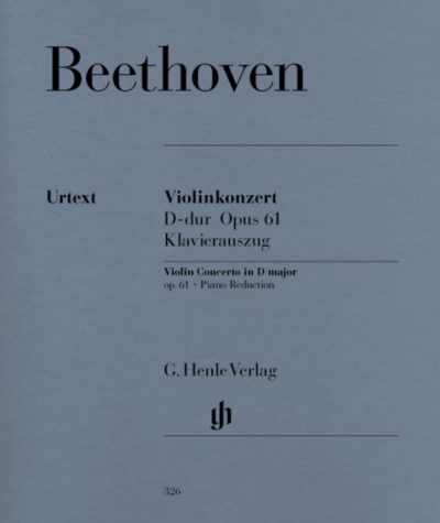 Beethoven Violin Concerto in D Major Op. 61 Henle Verlag Urtext Edition