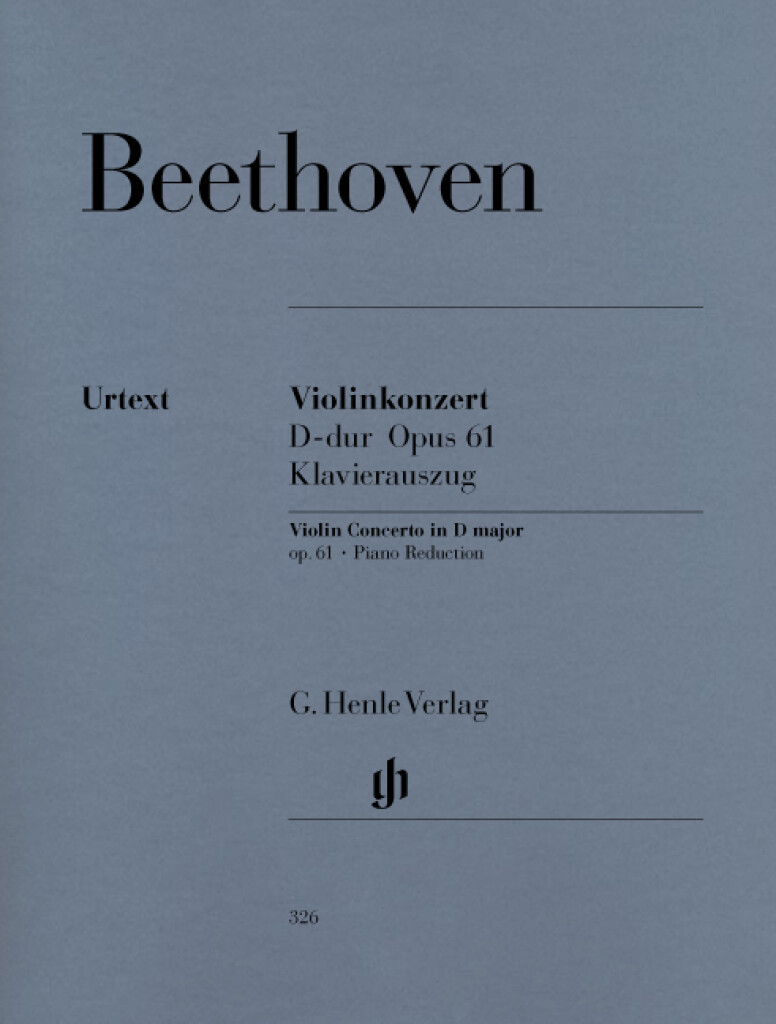 Beethoven Violin Concerto in D Major Op. 61 Henle Verlag Urtext Edition