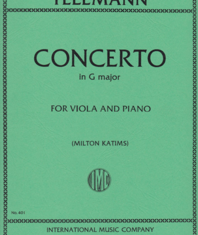 Telemann Viola concerto in G Major international edition by Milton Katmis