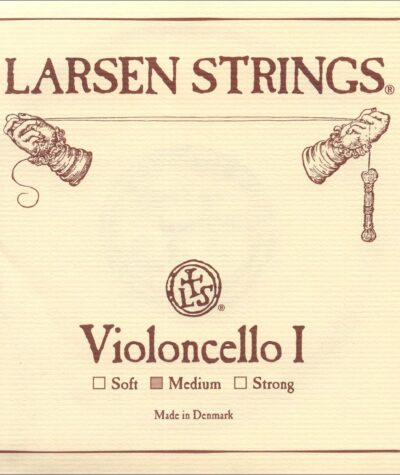 Larsen 4/4 Cello String Set C G D A Medium Gauge Made in Denmark Tungsten Wolfram Silver