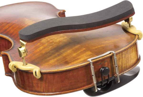 Kun Bravo 4/4 Violin Wood Wooden Shoulder Rest with Brass Fittings for Students and Professionals
