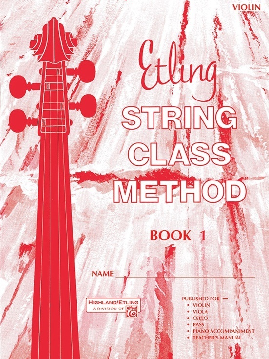 Etling String Class Method Violin Beginning Strings Technique Book Alfred Publishing