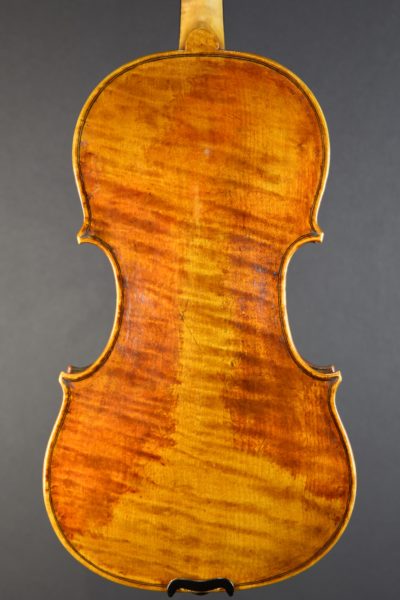 violin labeled robert wood takoma park 2021 back