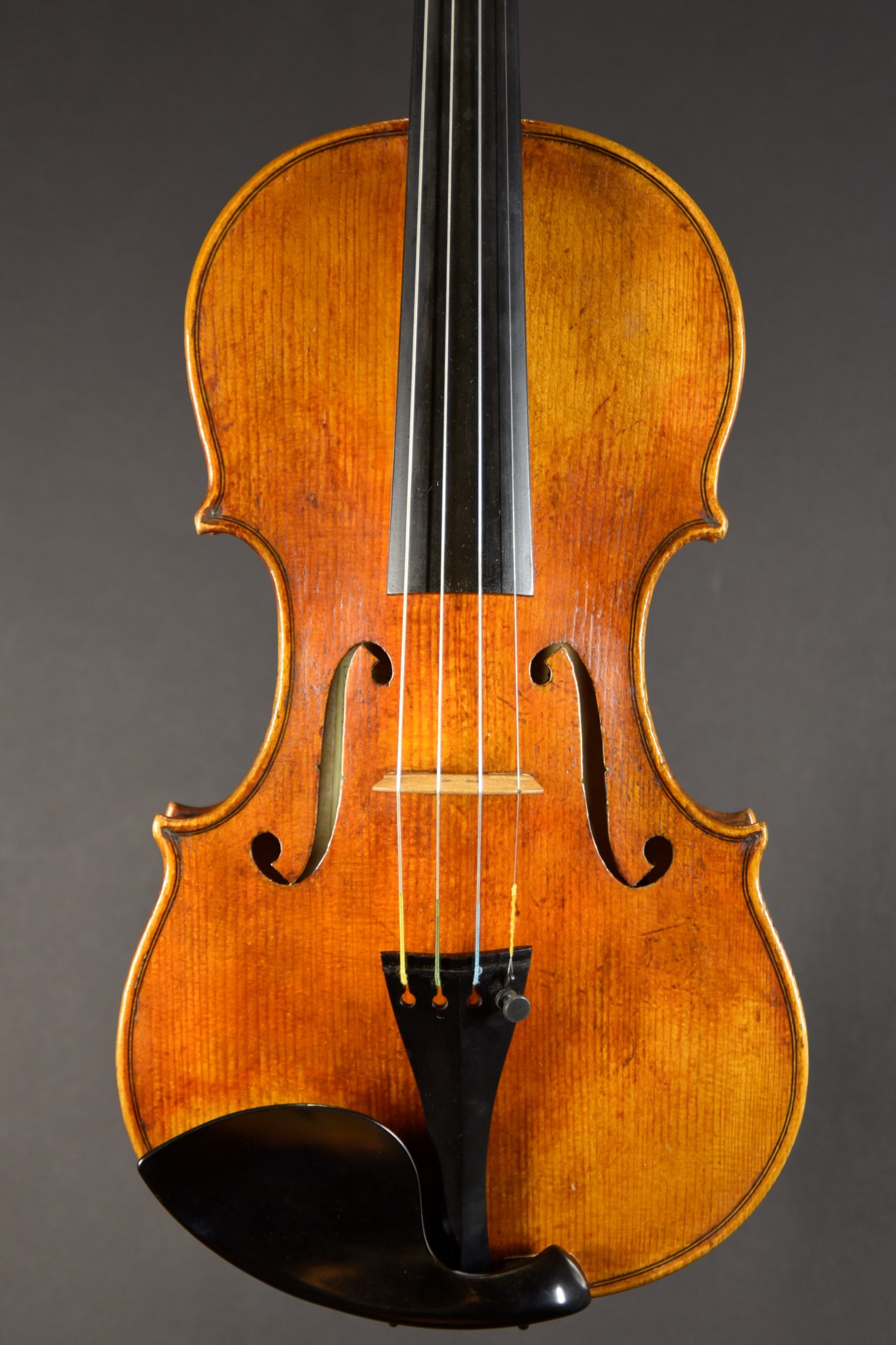 violin labeled robert wood takoma park 2021 front
