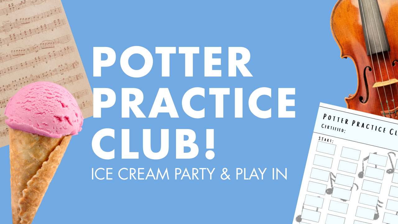 Potter Practice Club Ice Cream Party and Play In
