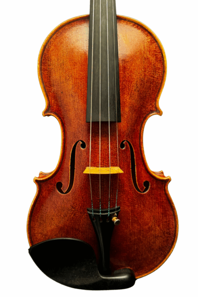 44 Violin labeled Joel Shewchuk, 2015 Top